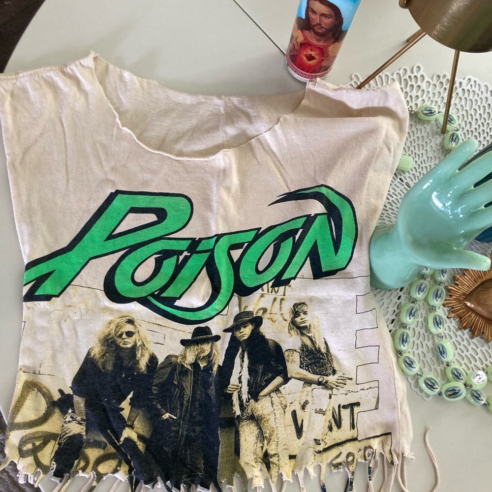 Vintage Poison T-Shirt with Fringe